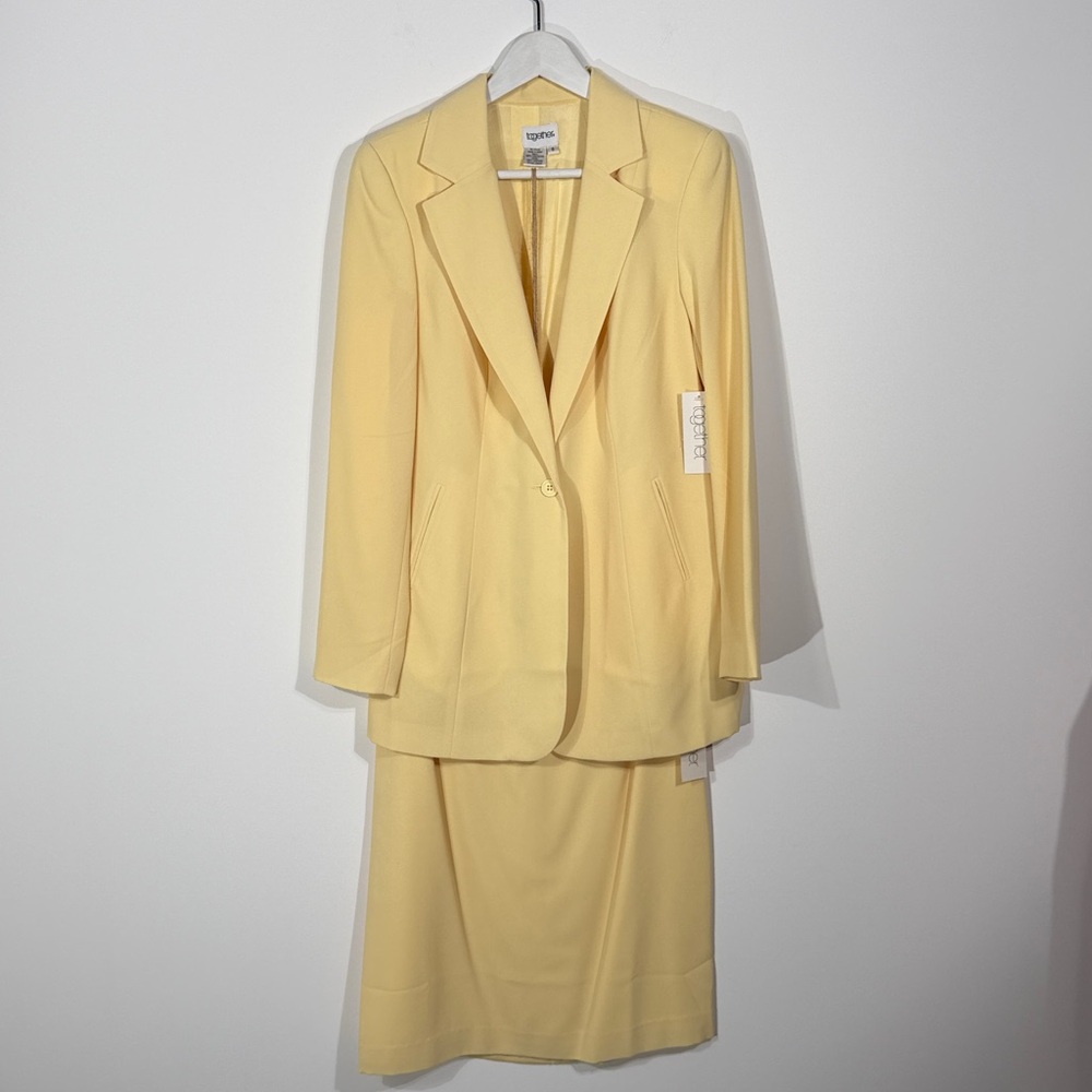 Together Light Yellow Women's Blazer and Skirt